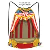 Boodschappentassen Carnaval Circus Vintage Dames Trekkoord Sackpack Gym Mannen Outdoor Reisrugzakken Voor Training Fitness Zwemtas