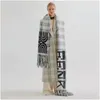 Scarves Winter Women's Long Thick Letter Print Fringe Cashmere Scarf Shawl Luxury Brand Designer Warm Blanket NeckScarves Wraps 231101