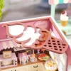 Docka hus tillbehör glass butik baby mini diy små kit produktion rum prinsessan leksaker hem sovrum dekoration w 231102