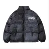 Men's Down Parkas Men Hip Hop Oversize Padded Bomber Jacket Coat Streetwear Graffiti Parka Cotton Harajuku Winter Outwear 231101