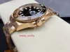 Clean Factory Mens Watch 40 mm 18K Rose Gold GMT 126715 Batman Ceramic Bezel Jubilee Bransoletka CAL 3285 MOCHOM Automati2614