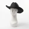 Bérets Cowgirl Cap Trendy Roll Up Brim Hat Felt Women Cowboy Western Style For Travel