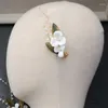 Haarspeldjes Handgeschilderde Groene Blad Bruidsspelden Bloemen Bruiloft Prom Accessoires Vrouwen Hoofddeksel