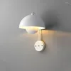 Vägglampor holländska designer led blomma bud lampa hem svamp sconces macaron switch sängen nattljus sovrum belysning dekor
