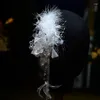 Hair Clips Fashion Handmade Lace Feather Hairclips Tassel Beaded Bridal Head Flower Fairy Dream Headwear