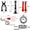 도구 자전거 수리 도구 키트 자전거 체인 측정 통치자 크랭크 풀러 추출기 체인 커터 플라이휠 리무버 사이클링 수리 부품 231101