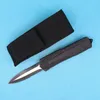 Special Offer Auto Tactical Knife 440C Two-tone Black Blade Aluminum Alloy Handle Outdoor Survival Gear EDC Pocket Knives with Nylon Bag