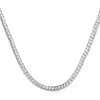 Kedjor 40-60 cm 925 Sterling Silver Design Noble Necklace Chain for Woman Men mode bröllopsengagemangsmycken