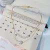 Chains Double Pearl Collarbone Chain Women Japan And Korea Web Celebrity Necklace Neck Jewelry Choker Collar Short Band Cha