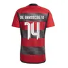 Qqq8 23 24 Jerseys de football Flamengo Diego E. Ribeiro Gabi Outubro Rosa 2023 2024 Thiago Maia de Arrascaeta Fans Player Version Football