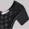 New Fashion Red Plaid Men's Dress Shoes Pointed Leather High Heel Shoes Men Height Increasing Wedding Shoes Men zapatos hombre D2H9