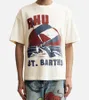 23ss EUA Windsurf Esporte Impressão Vintage Tee Skate Homens Camiseta Primavera Verão Mulheres Manga Curta Streetwear Algodão Camiseta