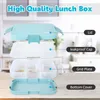 Geschirr-Sets Kinder-Lunchbox mit 6 Fächern BPA-freie Bento-Aufbewahrung Auslaufsicherer geteilter Behälter für die Mikrowelle
