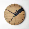 Wall Clocks Foreign Trade Explosion Creative Crack Simple Wooden Clock Modern Home Decoration Background