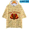 T-shirts pour hommes Thanksgiving Day 3D chemise hommes T-Shirt d'été Anime T-Shirt à manches courtes t-shirts Harajuku sweat à capuche-haut col livraison directe