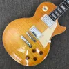 Custom Store, hergestellt in China, hochwertige E-Gitarre, gelbe Gitarre, Chrom-Hardware, Palisander-Griffbrett, kostenlose Lieferung