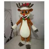 2024 Halloween rendier mascotte kostuum hoogwaardige aanpassing cartoon dieren pluche anime thema karakter volwassen maat kerst carnaval fancy jurk