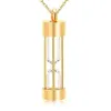 Eternity Memory Hourglass Urn Necklace Memorial Cremation Jewelry Stainless Steel Pendants Locket Holder Ashes for Pet Human Y2205256y