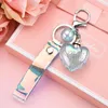 Keychains Cute Love Glowing Heart Keychain Car Key Holder For Friends Gifts Acrylic Luxury Bag Charm Handbag Accessories Keyring