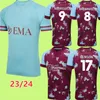 23/24 Soccer Jerseys 2023 2024 Kompany Benson Zarulli Jay Camiseta de Futbol Rodriguez Brownhill Rodriguez Home Away Football Shirt 9896