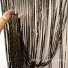 Other Event Party Supplies Black Star Rain Curtain for Birthday Decoration Wedding Room Background Decor Banquet Festival Door 2m 1m 231101