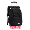 Школьные сумки, 2/6 колес, высококачественный рюкзак на колесиках для девочек, школьный рюкзак с ортопедической детской сумкой на колесиках
