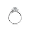 Ringen voor vrouwen vriendin designer ring verlovingsring wit gouden roze blauwe moissanite 1ct 6.5mm liefde ring diamanten ring bruiloft Valentijnsdag cadeau M16A