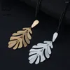 Pendant Necklaces In Vintage Leaf Long Chains Korean Fashion Collares Necklace Suspension Goth Jewelry For Women 2023 Trending Product