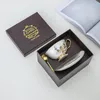 Tasses soucoupes travail personnalisé tasse à café nouveauté Couple luxe turc tasse à thé os Chinatazas De Ceramica Creativas Eco