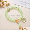 Charm-Armbänder Charm-Armbänder 2022 Mode Niedliches Armband Blume Glasgefüllt Weiblich Sonnenschwestern Freundinnen Drop Lieferung Dhgarden Dhx5C