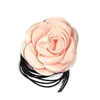 Gute's New Handmade Fabric Art Flower Strap Necklace Sexy Pure Desire Spicy Girl Wax Thread Neckchain for Women 231015