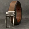 Gürtel Hohe Qualität Rindsleder Pin Schnalle Mode Echtes Leder Phantasie Vintage Junge Männliche Jeans Cintos Masculinos Khaki