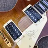 Custom shop, made in China, chitarra elettrica di alta qualità, colore Tobacco Burst, battipenna, ponte Tune-o-Matic, hardware dorato, spedizione gratuita