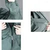 Raincoats 2PCS Motorcycle Raincoat /Conjoined Raincoat/Overalls Men And Women Fission Rain Suit Coat XL Black & Armygreen