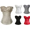 Bustini Corsetti Abito estivo Dimagrante Vita sexy Wimen Bone Traning Shaper Floreale Overbust Corsetto con lacci S-XXL