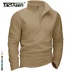 Mens Sweaters TACVASEN QuarterZip Pullover Tops Turtleneck Fleece Sweatshirts Casual Warm Sweater Athletic Running Sports Hoodie Shirts 231101