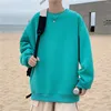 Heren Hoodies Harajuku Sweatshirts Herfst Mode Koreaanse Effen Kleur Ronde Hals Oversized Streetwear Casual Losse Truien