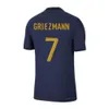 Qqq8 2022 -2023 Benzema Mbappe Voetbalshirts Spelerversie Griezmann Pogba 22/23 Franse Coupe Du Monde Nationale Team Francia Giroud Fans