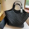 ICare Maxi Tote Bag Designer Totes Femmesmain Rhombique Agneau Provisions Grand Casual Beach Main Noir 58Cmoriginal