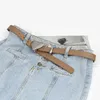 Ceintures Unique costume décontracté chaîne en cuir PU jean ceinture femmes ceinture taille ceinture