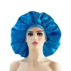 Luxury Jumbo Satin Bonnet Cap Wide Elastic Band Night Hair Care Cover Big Size 230920