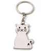Ny modekreativ modell Cat Keychain Popular Keyring Metal Key Chain Gift Dh874