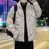 Parka da uomo in piumino 2023 streetwear invernale due lati cappotto da uomo giacca a bolle in tinta unita oversize caldo piumino coreano di moda 231101