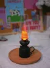 Figuras decorativas Dibujos animados Anime Lámpara de llama Casifer Luz nocturna Candelabro sin llama Queroseno con botón Batería Decoración Prop