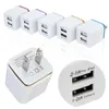 Travel Dual USB Wall Actrgers 2.1A AC Power Adapter لـ iPhone 7 8 12 13 14 15 Samsung S20 S20 S23 Huawei HTC LG B1