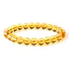 Charmarmband högkvalitativa citrinpärlor armband för kvinnor män aaa klass gul kvarts kristallsten 6 8 mm stretch bangles smycken 231101
