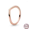 Pierścienie klastra 925 Srebrna Znakomita Moda w kształcie litery V życzę kości damski pierścionek ślubny pary biżuterii wysokiej jakości urok