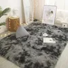 Tapis moelleux grande taille tapis nordique Tie-dye tapis en peluche salon chambre lit couverture douce coussin de sol tapis décoration de la maison 231101