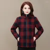 Women's Trench Coats Winter Jacket Female Short Add Velvet Thicker Cotton Padded Clothes Women Parka Coat Casual Plaid Outerwear 5XL W663