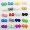 20mm Round Beads Silicone Teething Beads Round Shape Loose Beads Baby Safe Chewing Necklace Baby Nursing247n